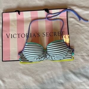 Victoria’s Secret Striped Getaway Halter Top 36C